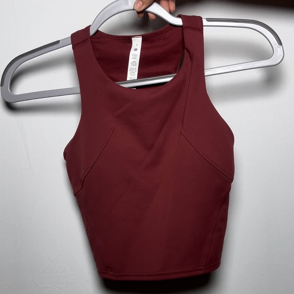 lulu wunder train bra - burgundy size 2